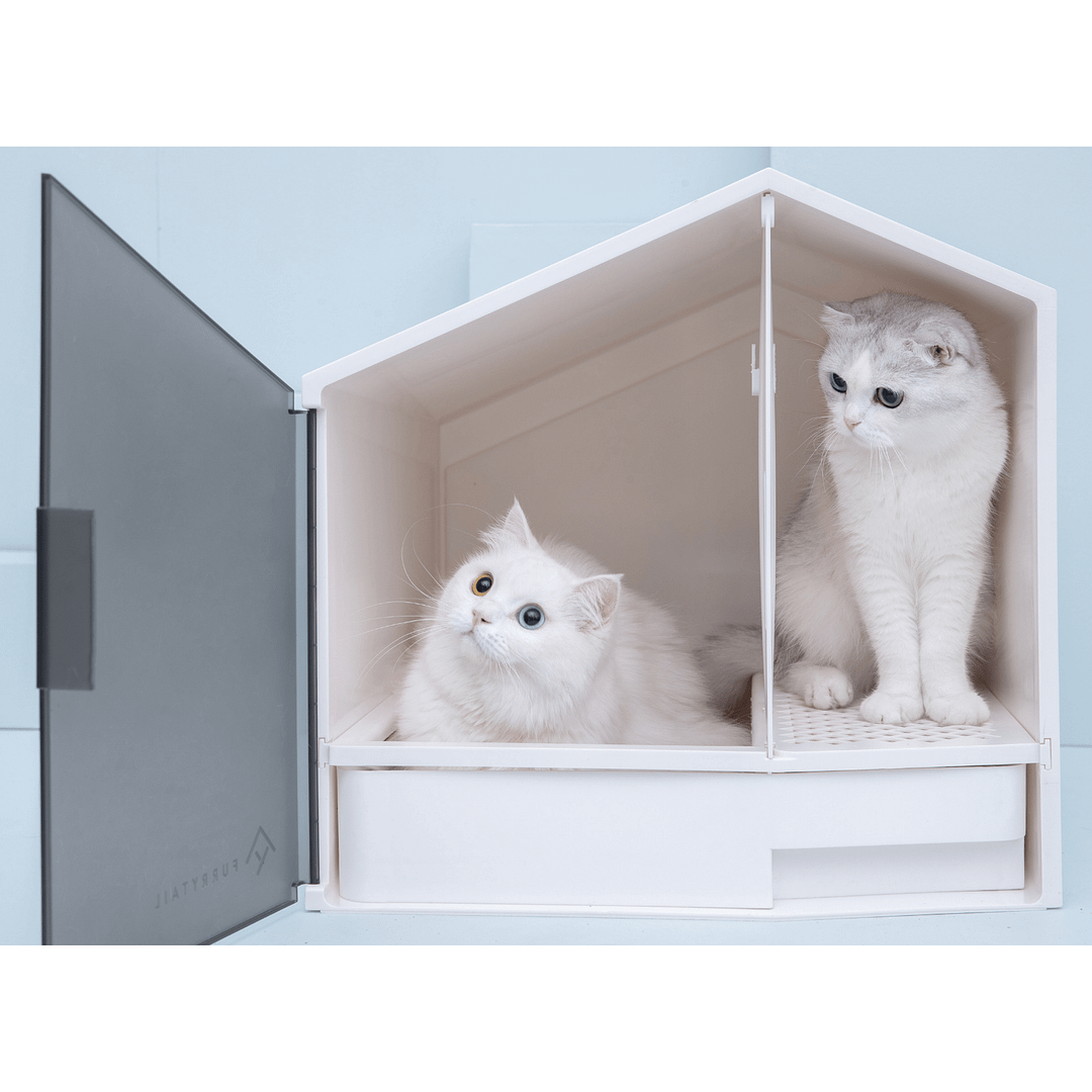 Furrytail Glow House Semi Enclosed Cat Litter Box