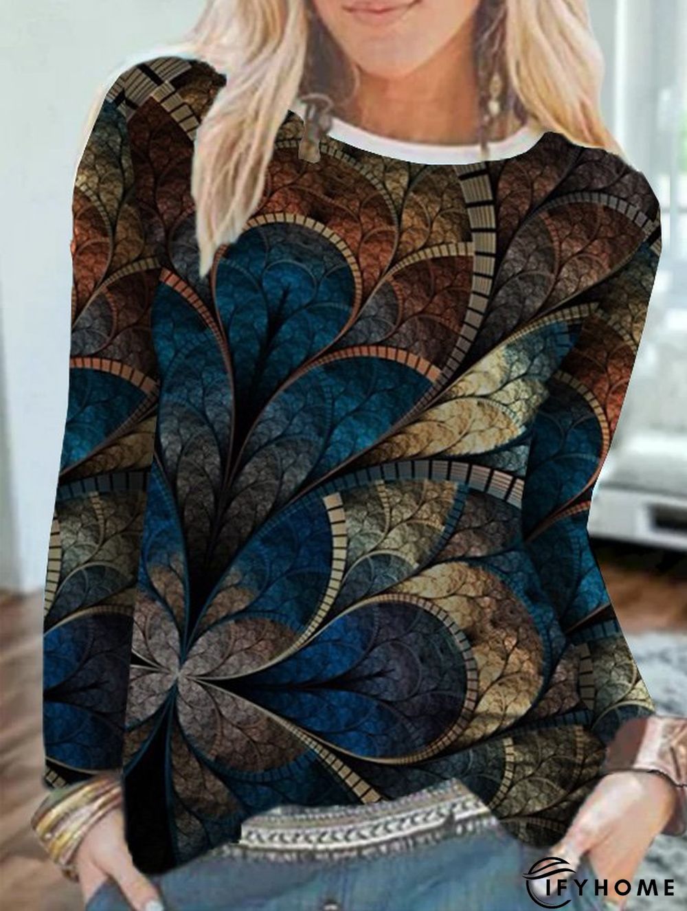 Crew Neck Boho T-shirt | IFYHOME