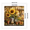 Sunflower Watering Can-11CT Stamped Cross Stitch 40*40cm/15.75*15.75in tapestrymarket