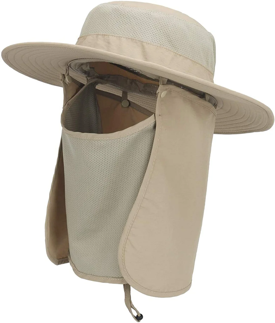 Outdoor Sun Hat UPF 50 Protection Waterproof Fishing Cap Face Cover Summer Neck Flap Hat