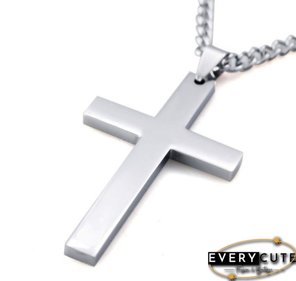Fashion Simple Cross Pendant Necklace Cross Necklace Jewelry for Men Christmas gift