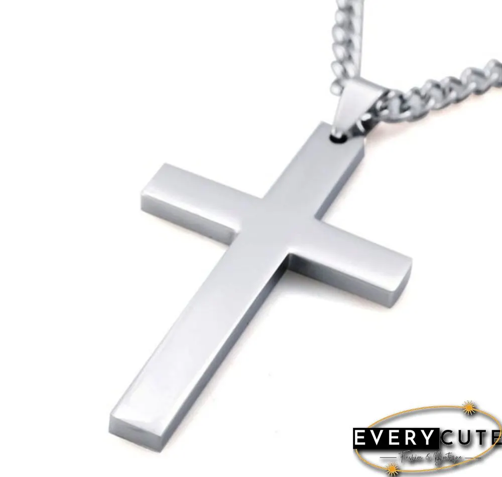 Fashion Simple Cross Pendant Necklace Cross Necklace Jewelry for Men Christmas gift