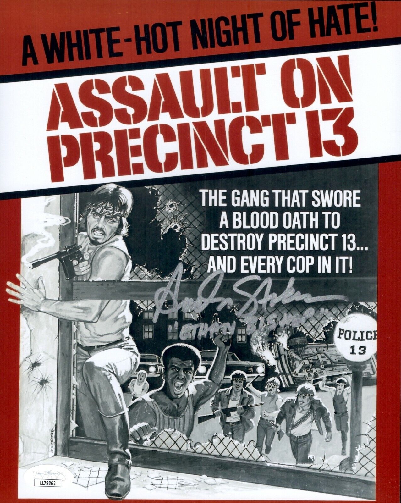 AUSTIN STOKER Signed ASSAULT ON PRECINCT 13 Photo Poster painting 8x10 Autograph JSA COA Cert