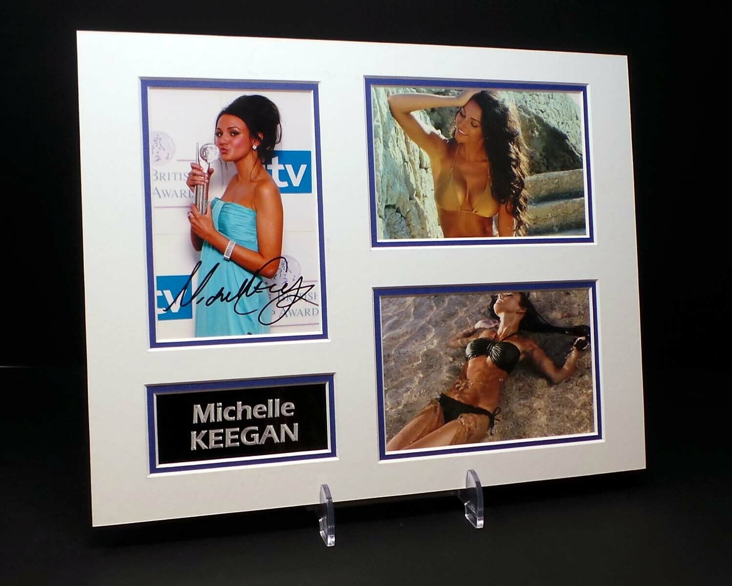 Michelle KEEGAN Signed Mounted Sexy Model Glamour Photo Poster painting Display 1 AFTAL RD COA