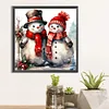 (40*40cm)Christmas Snowman - Full Round Drill Diamond Painting