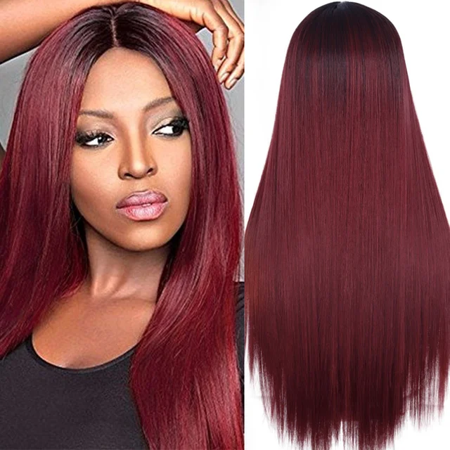 Jewtribute Hair®|Long Straight Wig Middle Part Cosplay Wig