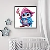 >SALE<5D DIY Partial Special Shaped Drill Diamond Painting Magic Owl Kit Decor 30x30cm