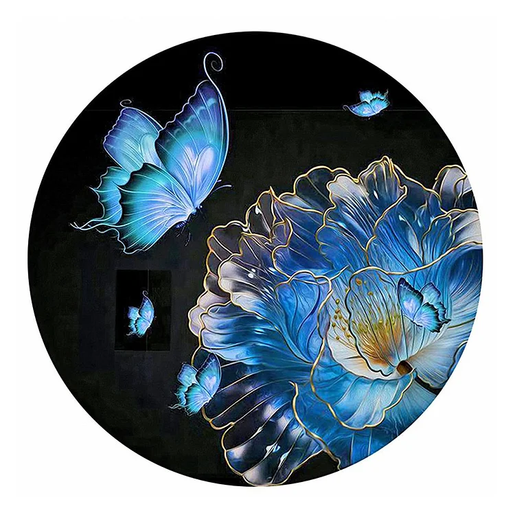 Butterfly - Full Round Drill Diamond Painting - 30x30cm(Canvas)
