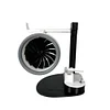 Desktop turbofan creative fan equipped with humidifying spray light tail flame