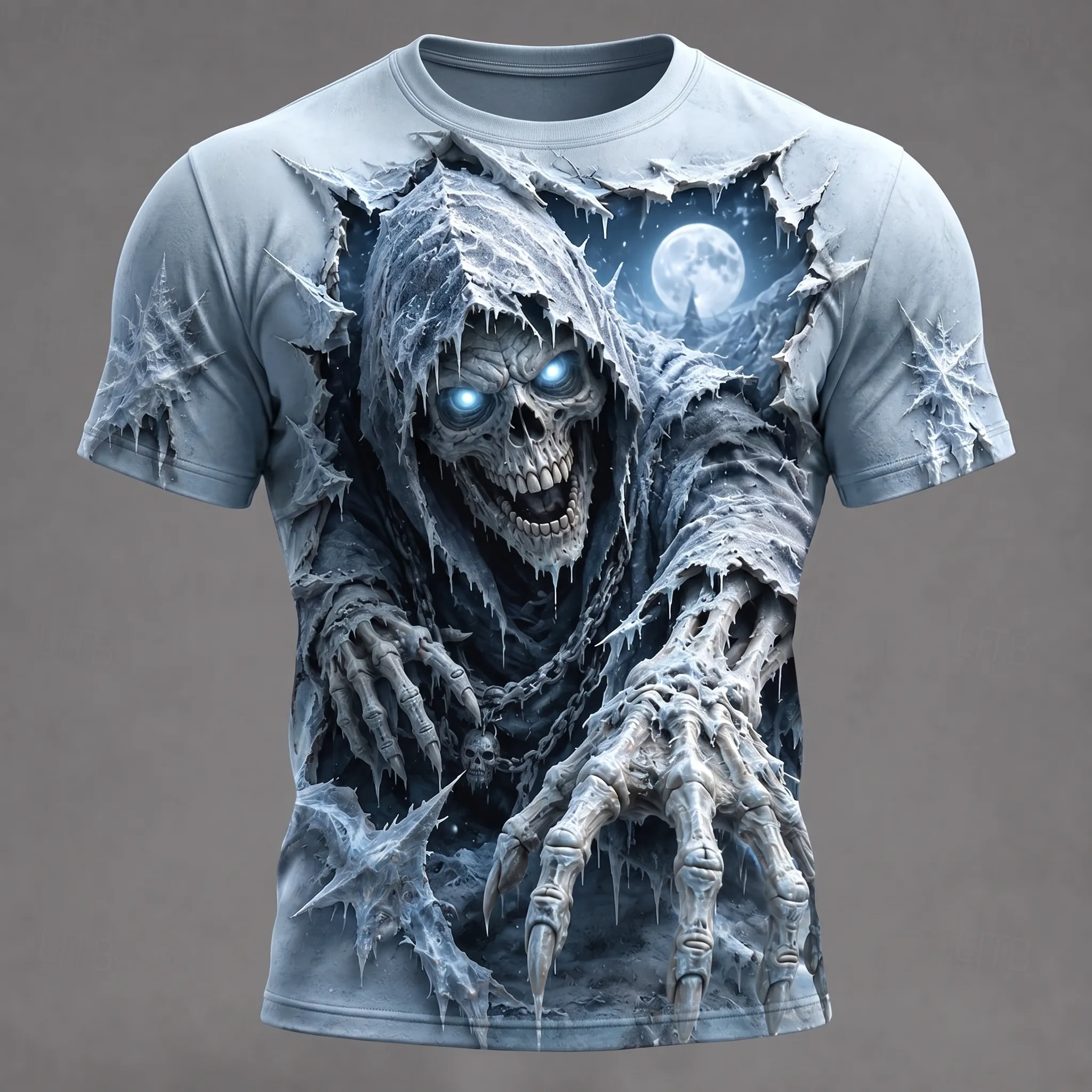 Men's Halloween Skull Print Short Sleeve Cassual T-shirt  artssus