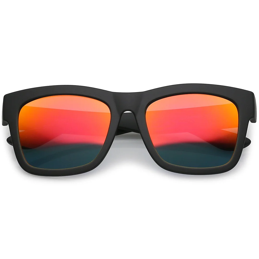 Lifestyle Super Thick Horn Rimmed glasses Thick Arms Mirror Square Lens 54mm