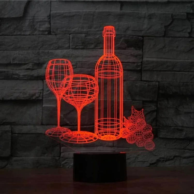 WINE 3D ILLUSION LAMP