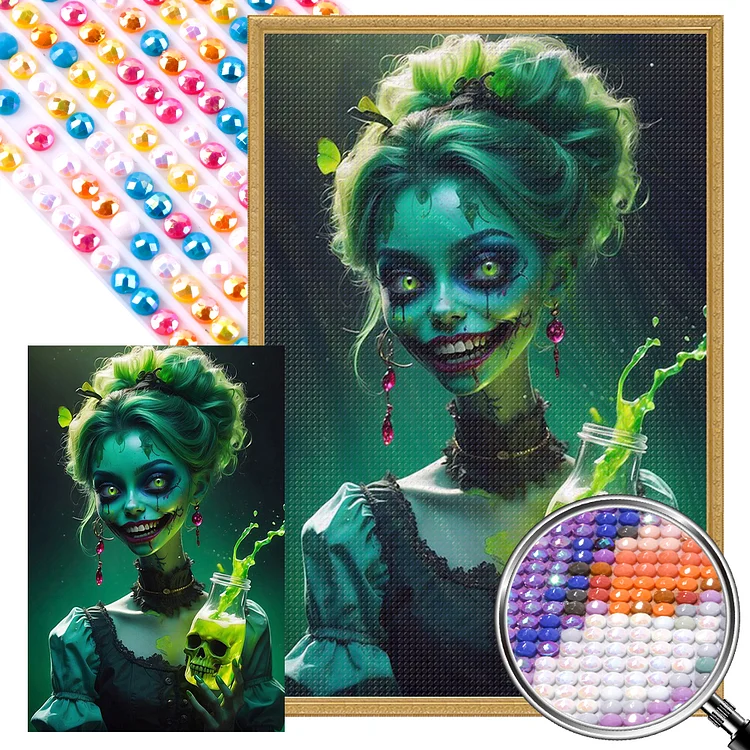 Zombie Girl 40*60CM (Canvas) Full AB Round Drill Diamond Painting gbfke