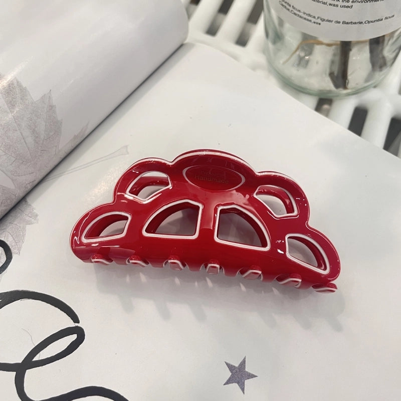 Sweet Women’s Solid Color Flower Acetic Acid Sheets Hair Claws