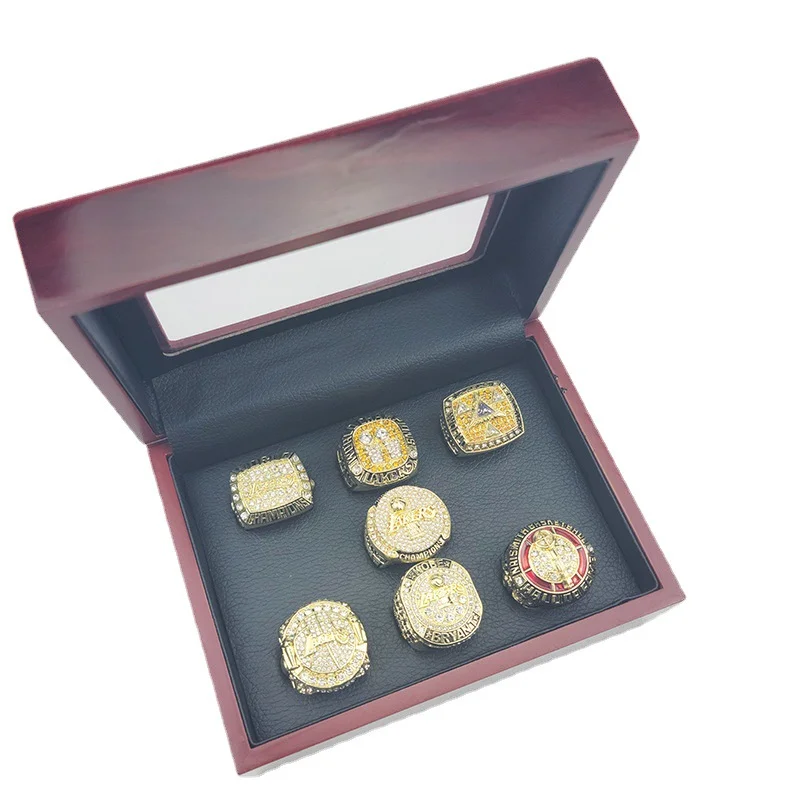 6 Kobe Bryant Los Angeles Lakers NBA Championship Ring Set Replica - No - 12