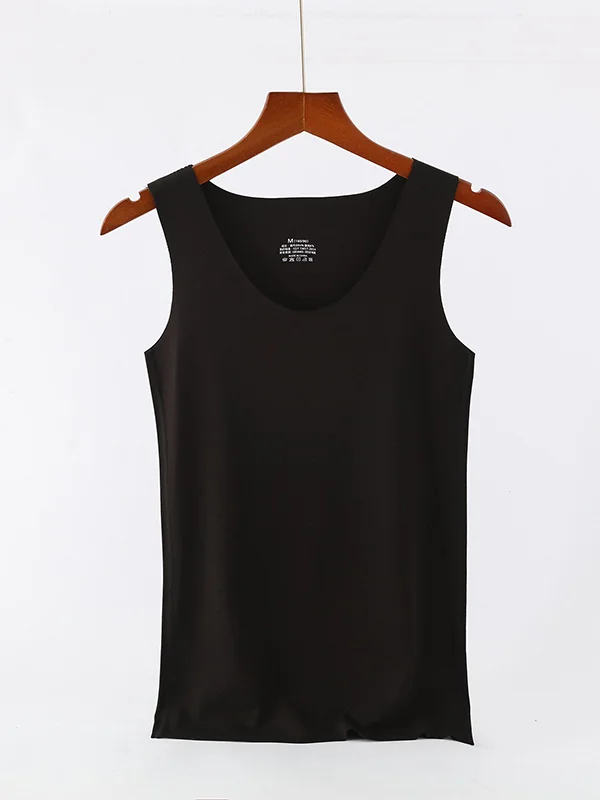 Minimalist Modal Round-Neck Pure Color Vest Top