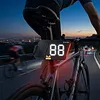 Bicycle Rear Number Light Sign Type-C Rechargeable Bicycle LED Taillights 3 Modes Road Bike Illuminated Tailplates Night Riding Safety Warning Lights