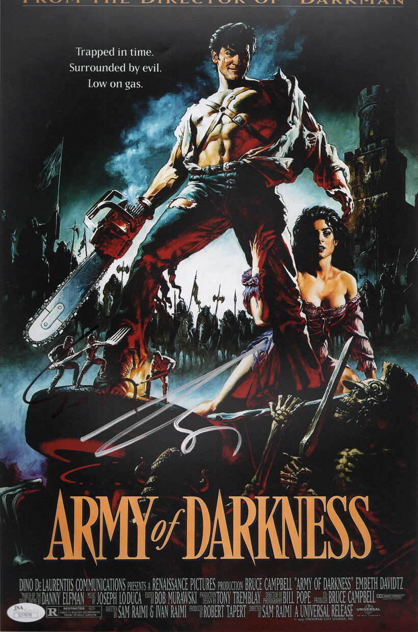 BRUCE CAMPBELL & SAM RAIMI Hand-Signed ARMY OF DARKNESS