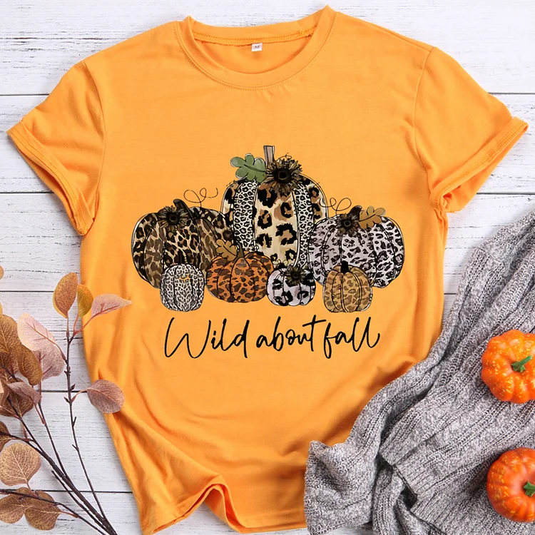 Wild About Fall Round Neck T-shirt