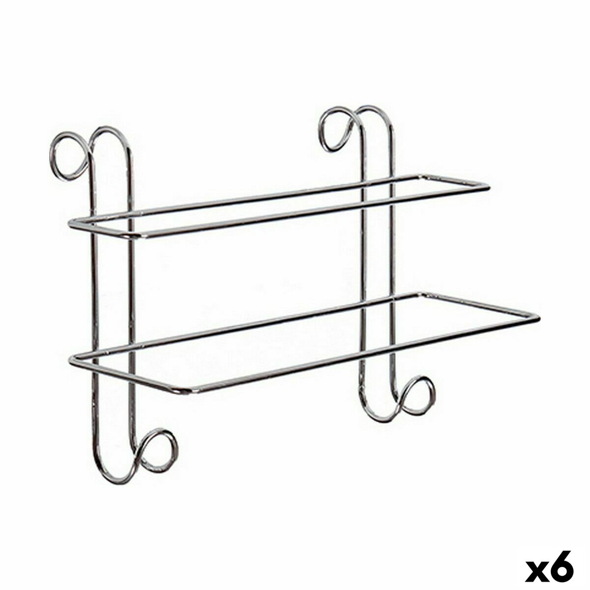 Bar towel rail Silver Metal 14 x 20 x 39 cm (6 Units)