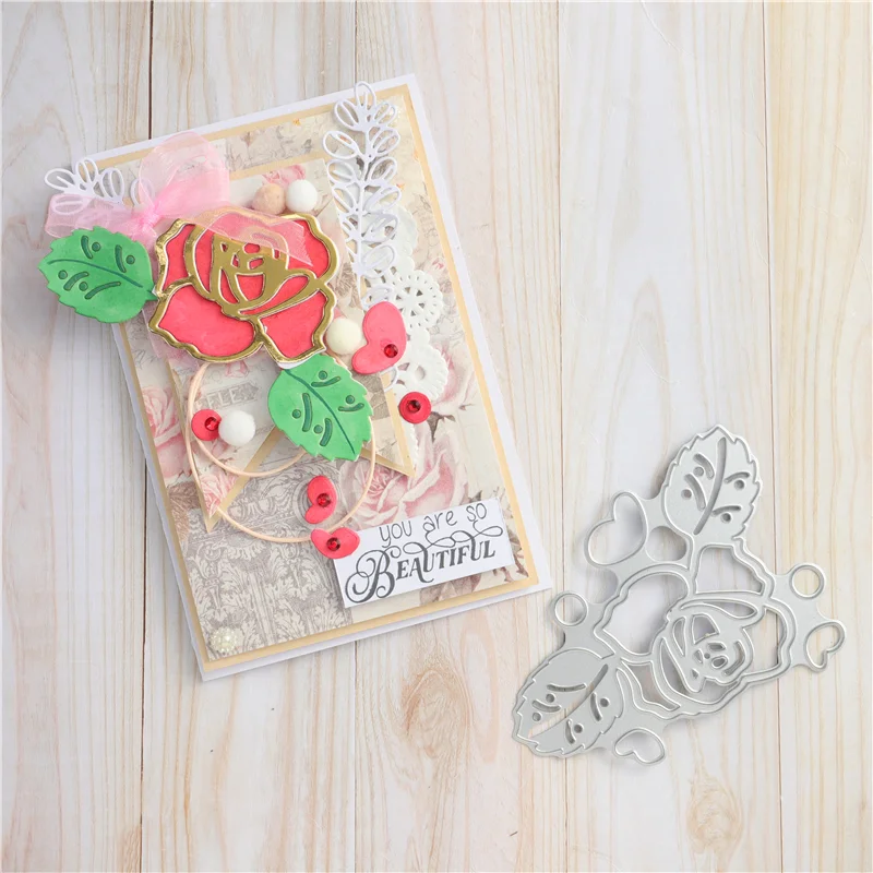 Sdrawing Leaf Series Metal Cutting Dies Flower Scrapbooking for Making Cards Decorative Embossing DIY Crafts Stencils Die Cuts
