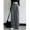 Basic Casual Straight Leg Tailored Pants
