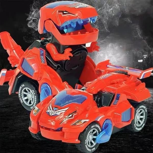 led dinosaur transformation car toy