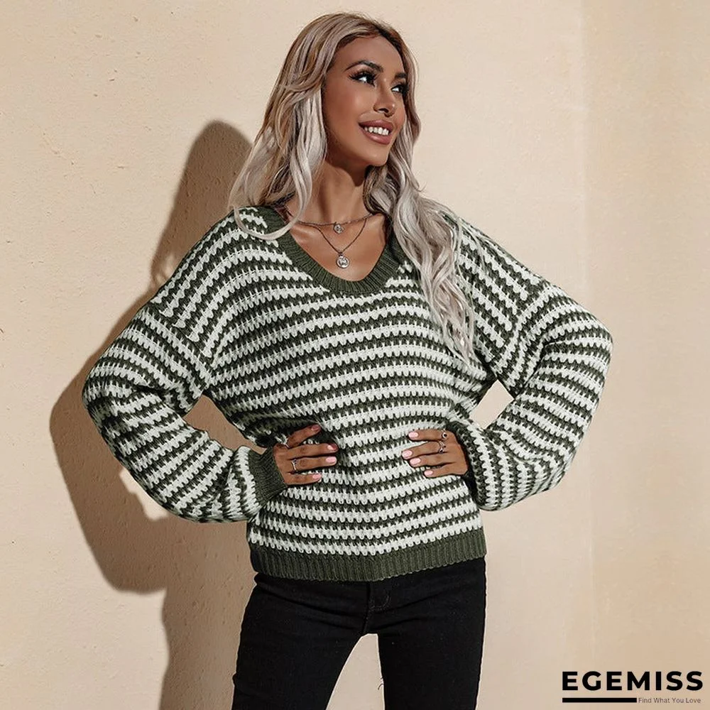 Autumn and Winter Fashion V-neck Loose Thin Knitwear Sweater | EGEMISS