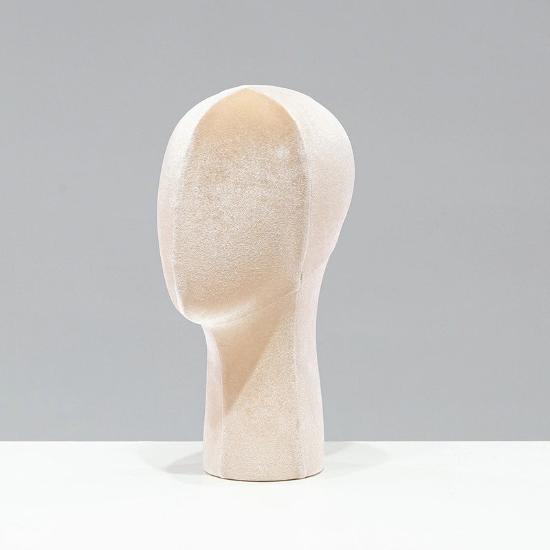 Velvet Head Mold Prop Display Stand Wig Hat Glasses Scarf Jewelry Bracket Dummy Head Model Prop Hat Drag