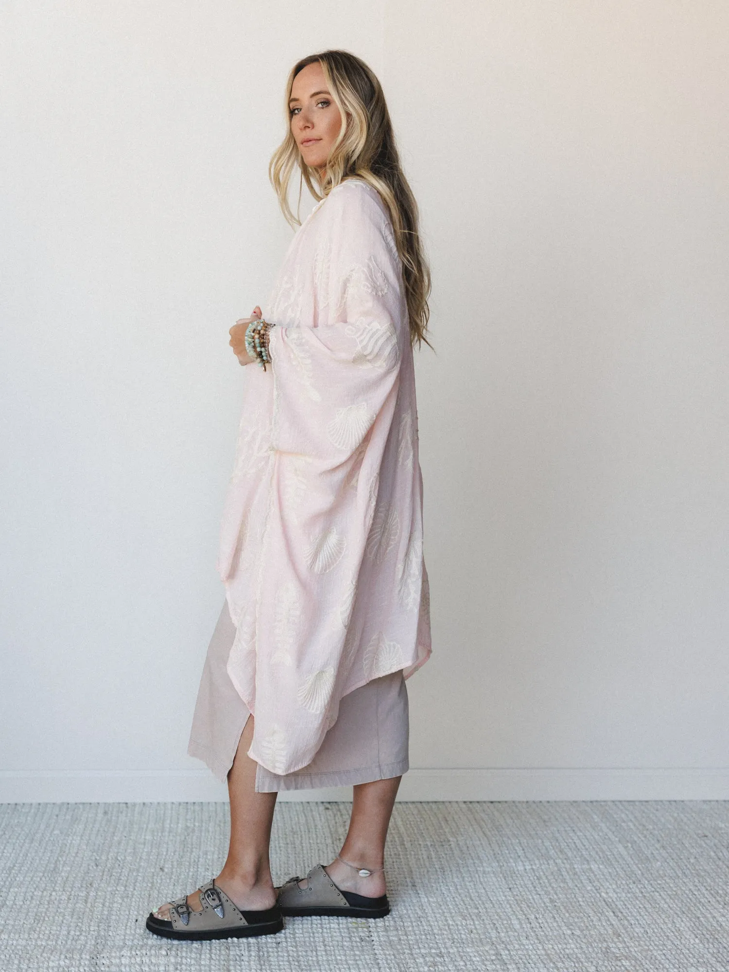 Mermaid Wishes Kimono - Pink