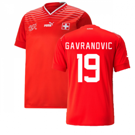 Maillot Suisse Mario Gavranovic 19 Domicile Coupe du monde 2022