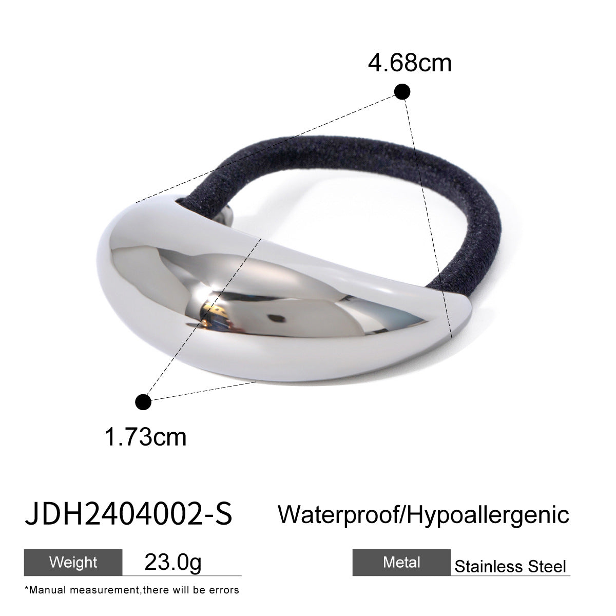 IG Style Ellipse Stainless Steel Electroplating Hair Ties
