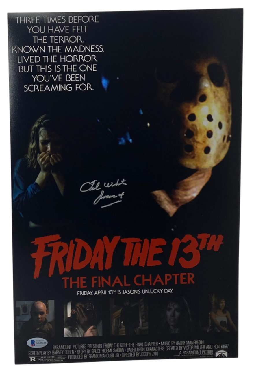 Ted White Signed Friday The 13th The Final Chapter 11x17 Poster Photo Poster painting BAS COA