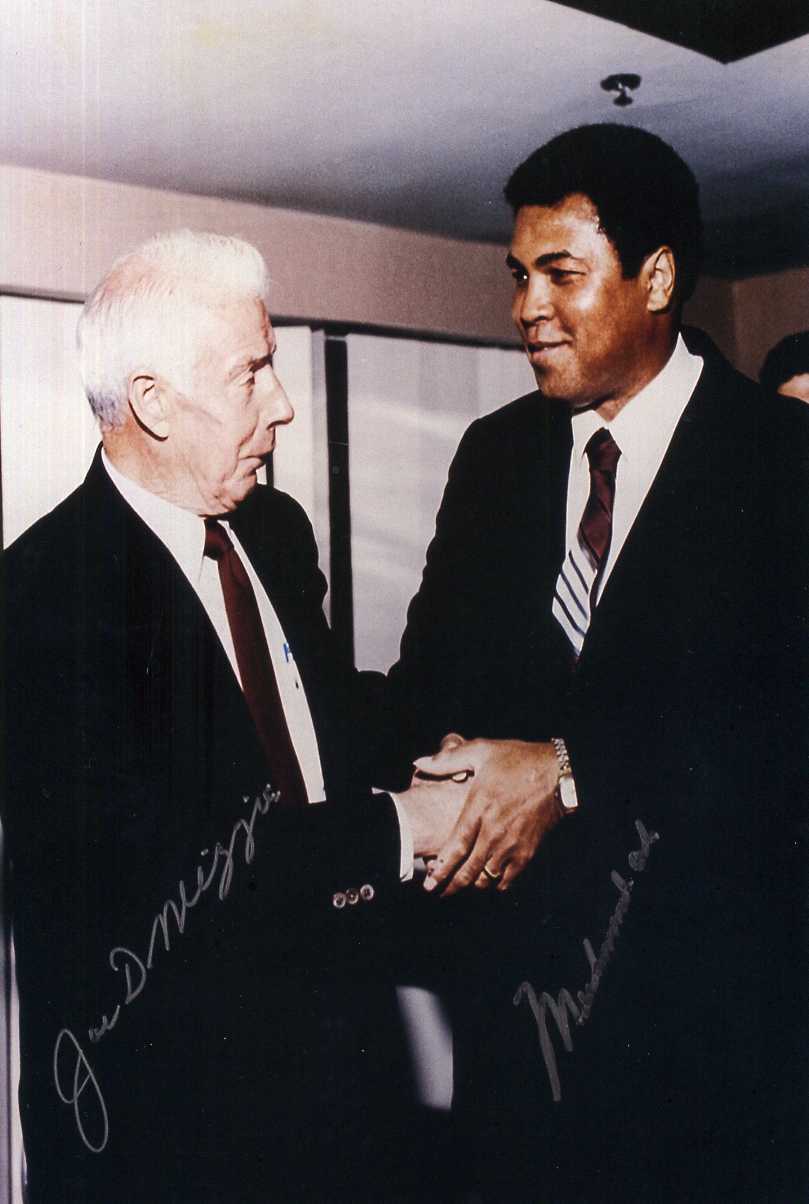 JOE DIMAGGIO & MUHAMMAD ALI Signed Photo Poster paintinggraph - Boxing / Baseball - preprint