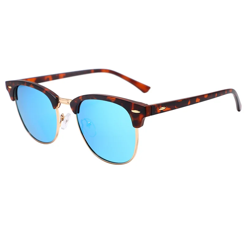 Sunglasses Men Polarized Sunglasses for Men Women Unisex Semi-Rimless Frame Retro Driving Sun Glasses-vocosishoes