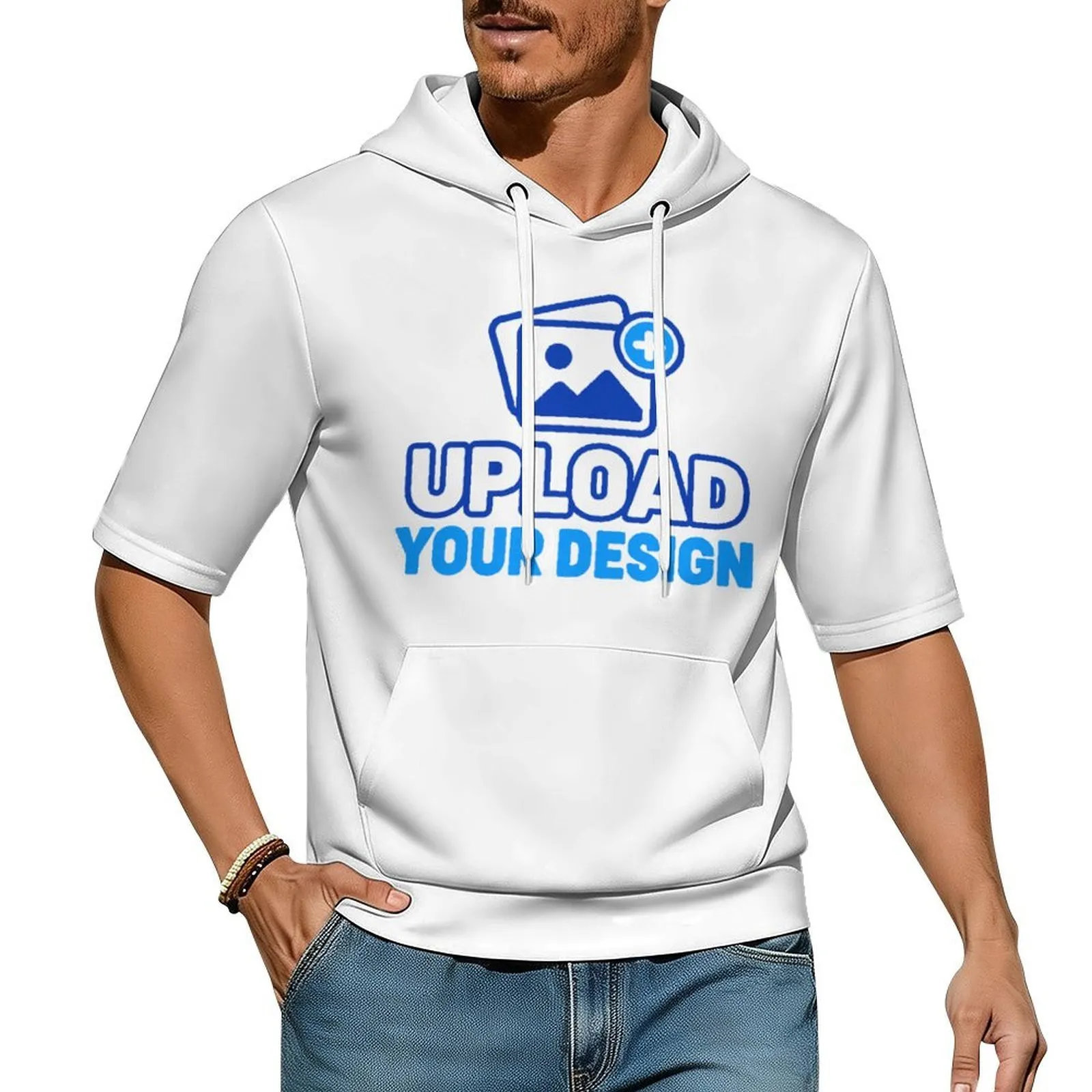 Men's Mid-Sleeve Hoodie custom product view 8