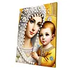 Mother of God DIY Special Shape Drill Pearl Gem Diamond Art Painting Kit with Frame 30x40cm Pearl Art Painting Set for Adults Beginners Home Decor