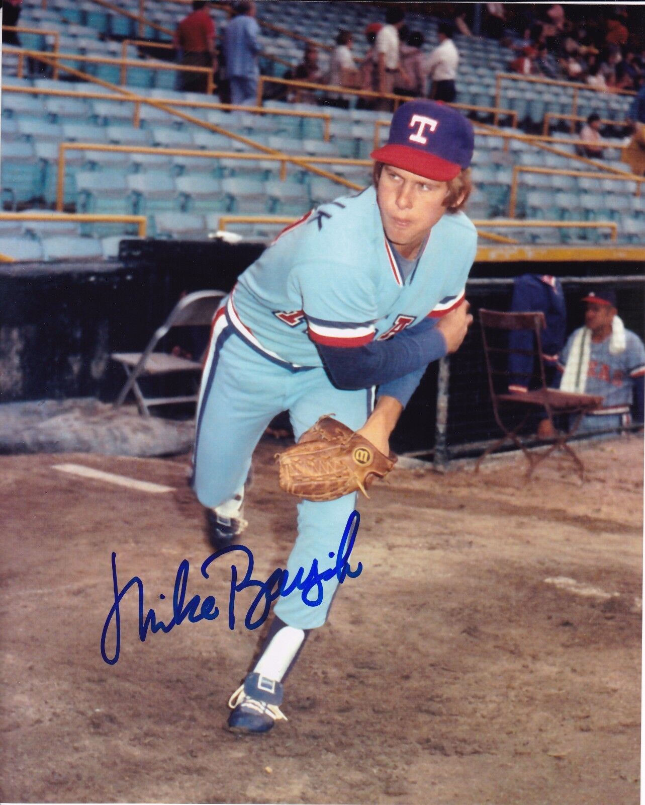 Mike Bacsik autographed 8x10 Texas Rangers#1*