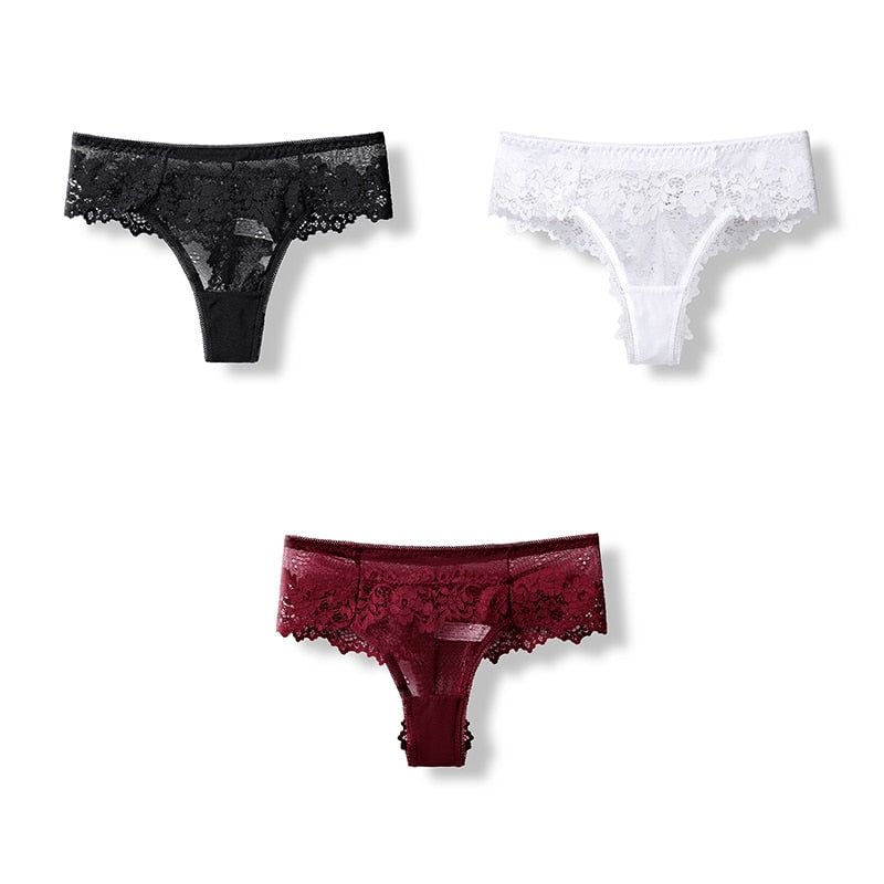 3pcs Sexy Panties For Woman Lingerie Lady G-string Lace Panties Female Thongs 2021 New Sale Free Shipping Underwear For Ladies