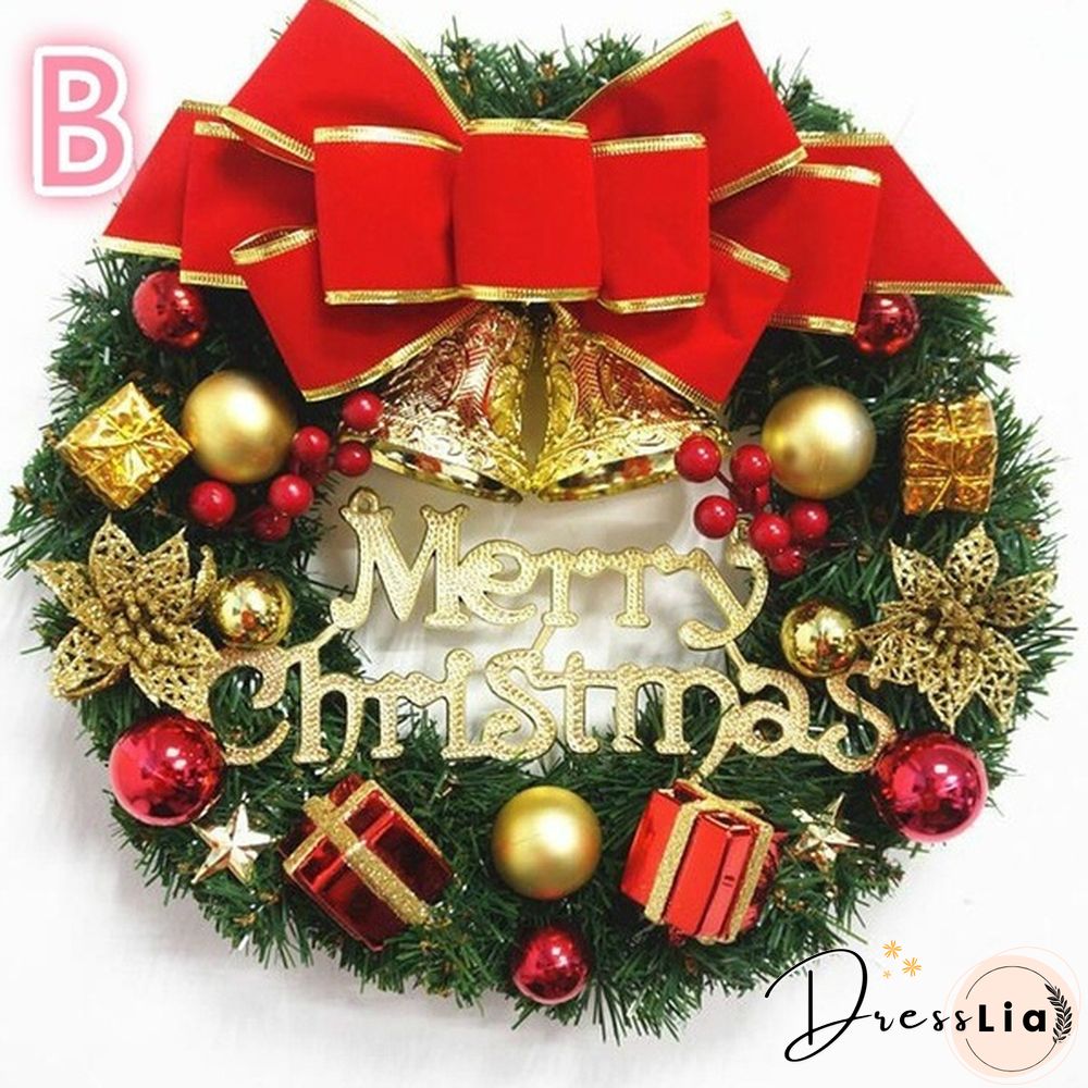 Christmas Decorations 30Cm Christmas Wreath Artificial Wreath Door Hanging Window Props Background Christmas Tree Accessories
