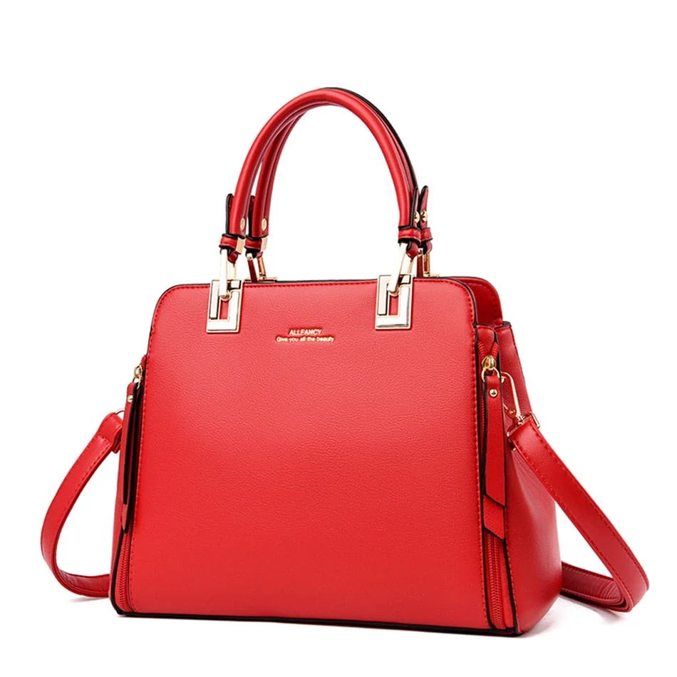Elegant Women's Handbags High Quality Leather Totes Bag Female Top-Handle Sac Big Capacity Crossbody Shoulder Bag Hand Bag Bolsa