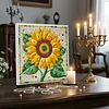 Framed Diamond Painting - Special Shaped - Sunflower(25x25cm)