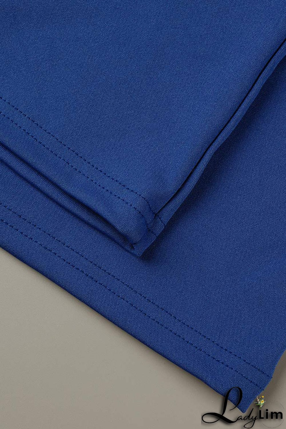 Blue Fashion Casual Solid Bandage Slit V Neck Regular Jumpsuits