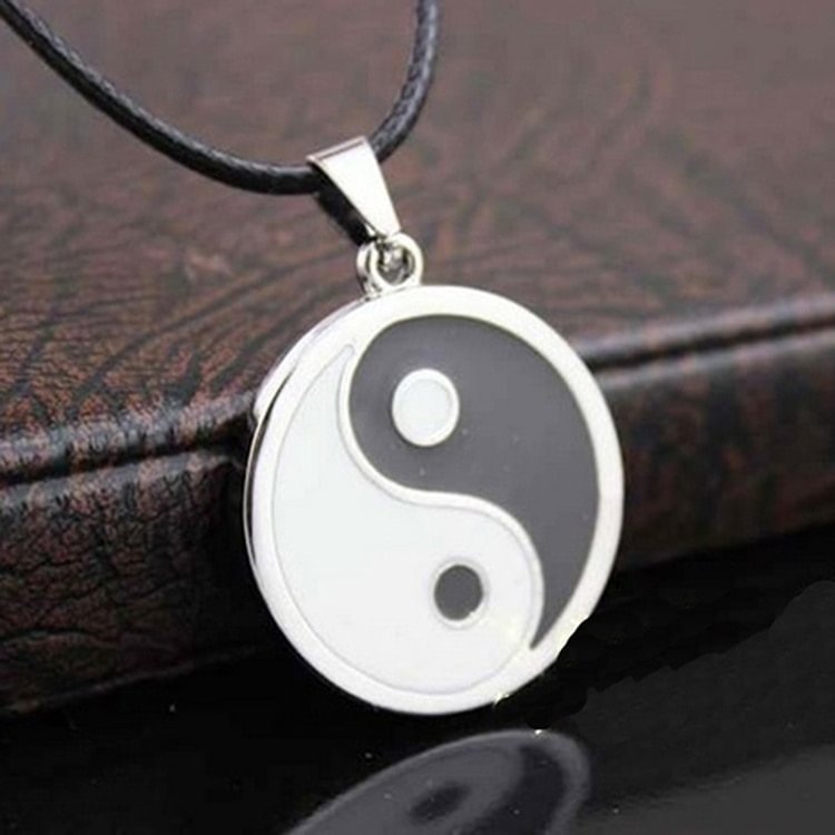 UsmallLifes King 2021 Trendy Chinese Taiji Bagua Pendant Fashion Alloy Ethnic Style Couple Best Friend Necklace US Mall Lifes