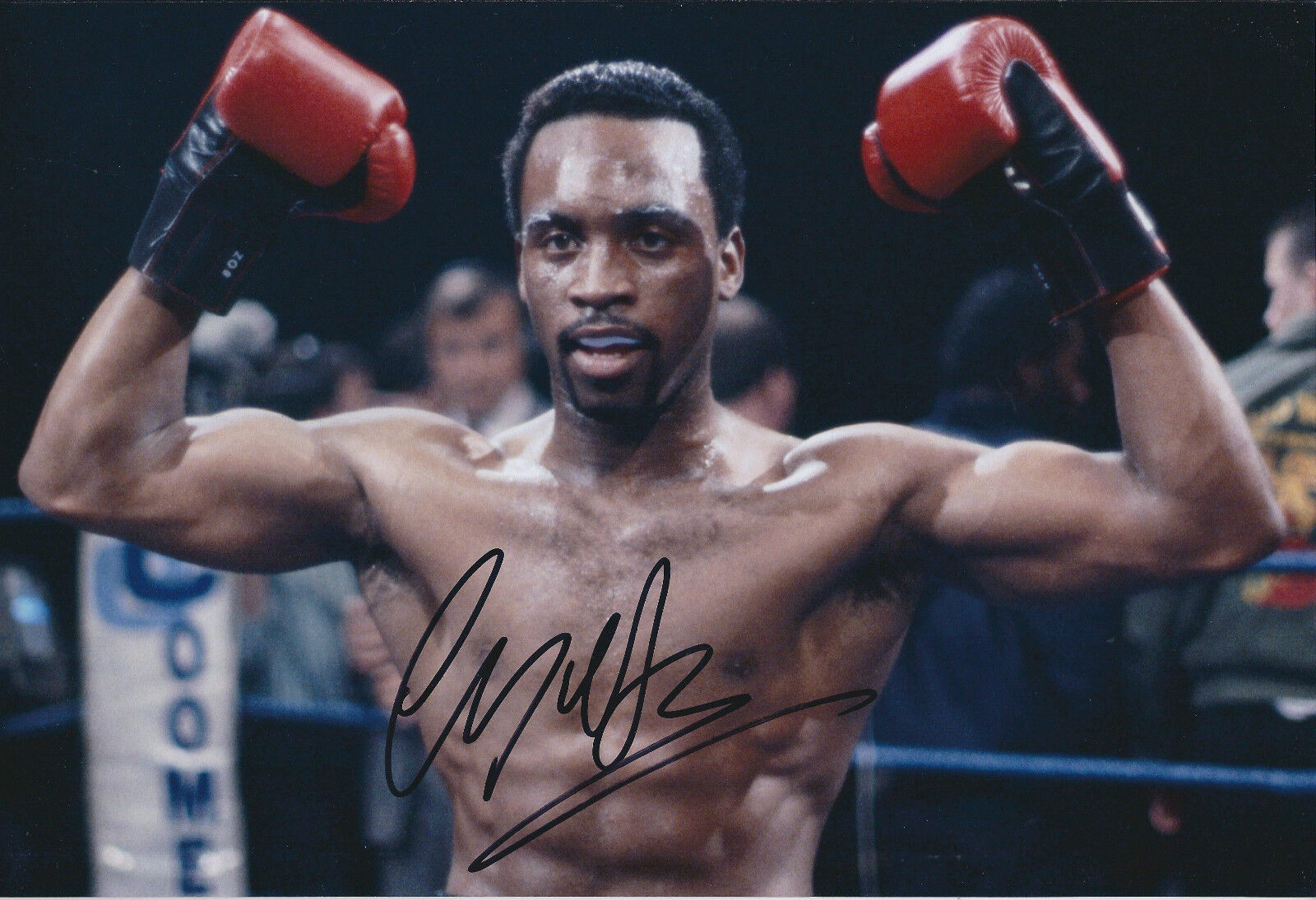 Nigel BENN Signed 12x8 Autograph Photo Poster painting AFTAL COA World Champion Boxing Authentic