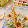 Resin Diamond Painting Point Drill Pen with 4 Various Tips Painting Arts 5D Point Drill Pen Diamonds Art Points Drills Pens for Nail Arts Rhinestone Decorations Cross-Stitch (Golden yellow)