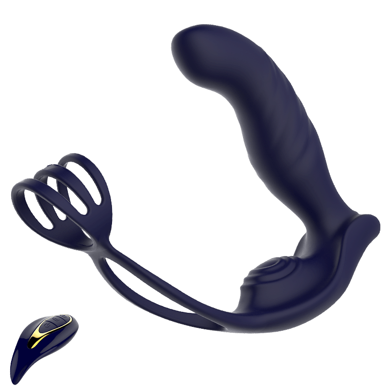 Blue Eagle-Dual Penis Ring Prostate Anal Vibrator