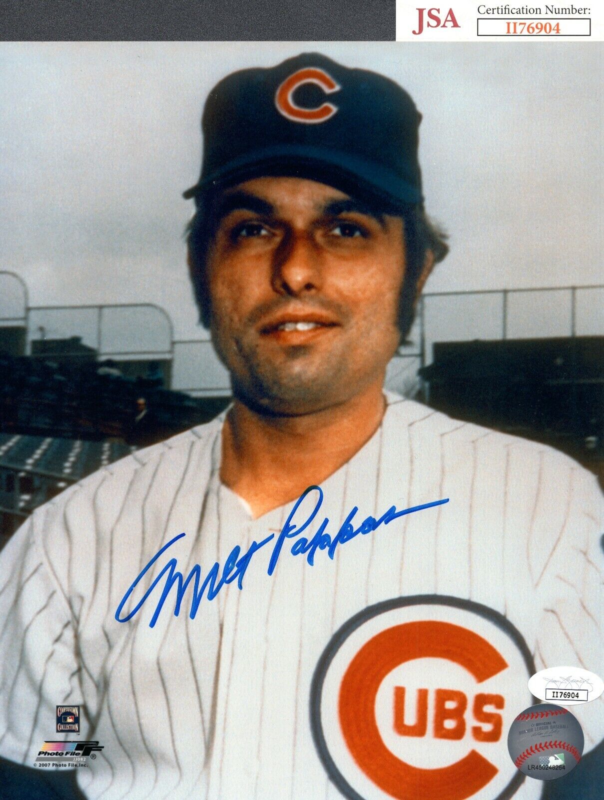 JSA Milt Pappas Autographed Signed AUTO 8x10 Photo Poster painting Chicago Cubs TRB 443