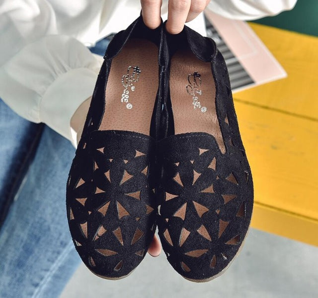Soft Casual Loafers Suede Slip On Moccasins Breathable Flat shoes