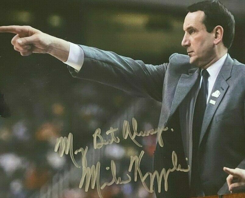 Mike Krzyzewski Autographed Signed 8x10 Photo Poster painting ( Duke Blue Devils ) REPRINT